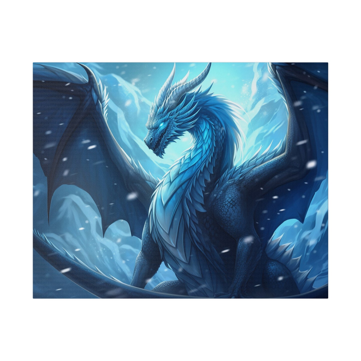 Blue Frost Dragon Matte Canvas Prints MysMuse - Premium Matte Canvas Prints from MysMuse - Just $41.99! Shop now at Mysterious Muse