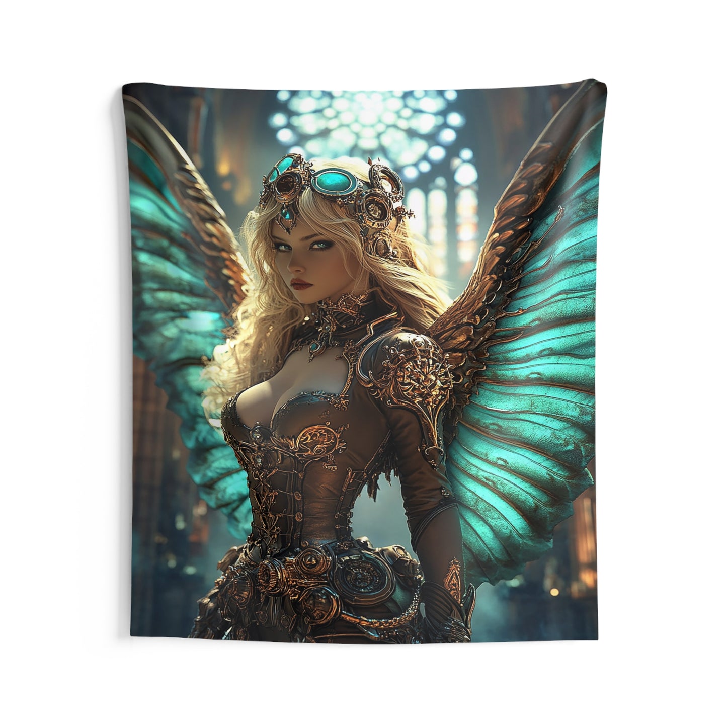 Clockwork Seraph Aetheria Decorative Wall Tapestry MysMuse - Premium Decorative Wall Tapestry from MysMuse - Just $26.99! Shop now at Mysterious Muse