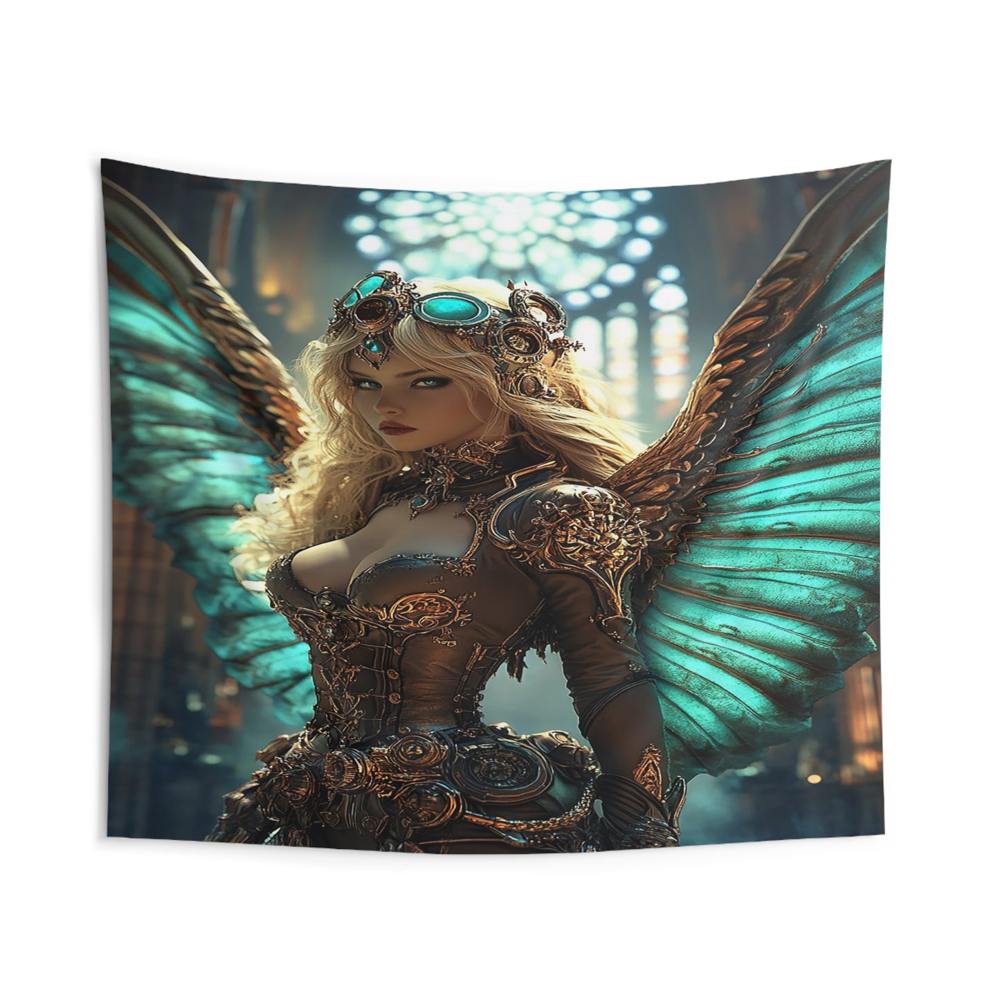 Clockwork Seraph Aetheria Decorative Wall Tapestry MysMuse - Premium Decorative Wall Tapestry from MysMuse - Just $26.99! Shop now at Mysterious Muse