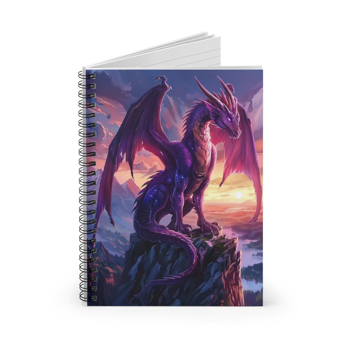 Dusk Dragon Spiral Notebook MysMuse - Premium Spiral Notebook from MysMuse - Just $14.99! Shop now at Mysterious Muse