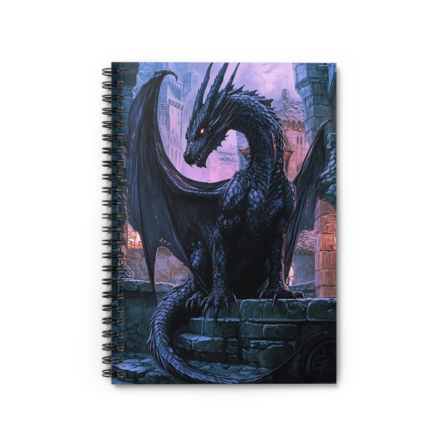 Ebonfire Guardian Spiral Notebook MysMuse - Premium Spiral Notebook from MysMuse - Just $14.99! Shop now at Mysterious Muse