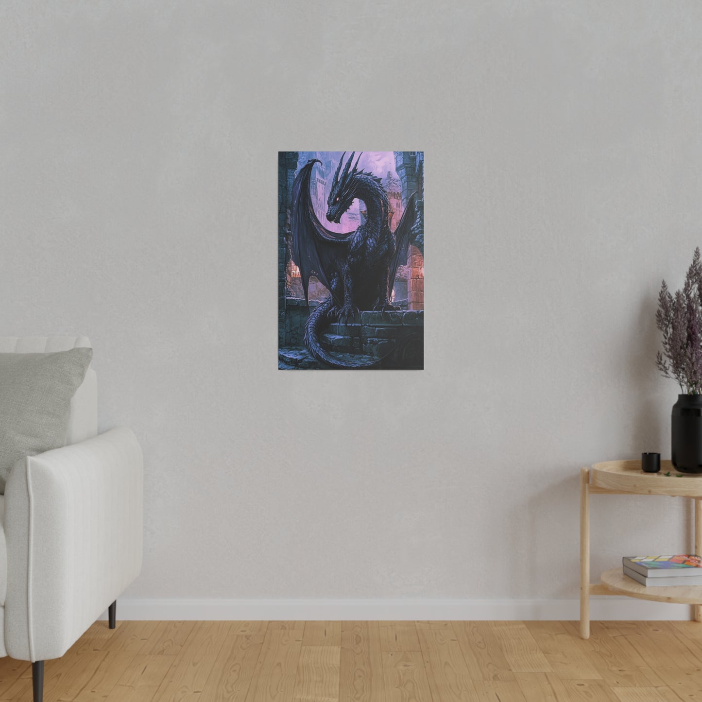 Ebonfire Guardian Matte Canvas Prints MysMuse - Premium Matte Canvas Prints from MysMuse - Just $41.99! Shop now at Mysterious Muse