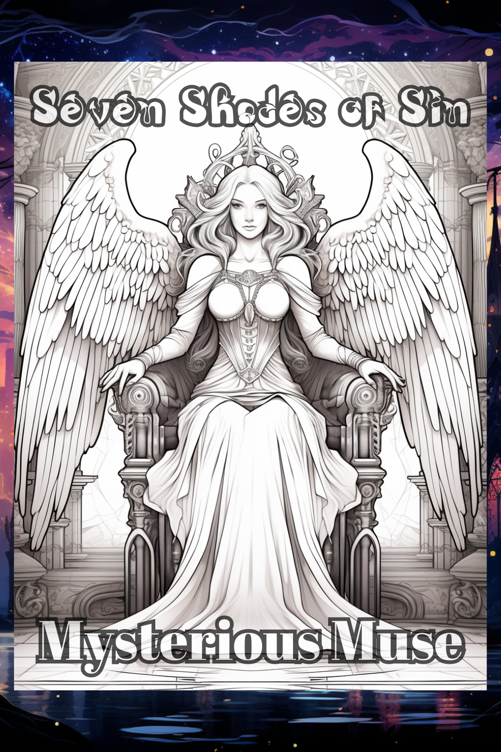 Seven Shades of Sin: Scary Demonic Creatures and Angels Coloring Book - Premium Coloring Book from Mysterious Muse - Just $3! Shop now at Mysterious Muse