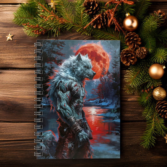 Blood Moon Lycanthrope Spiral Notebook MysMuse - Premium Paper products from Printify - Just $14.99! Shop now at Mysterious Muse