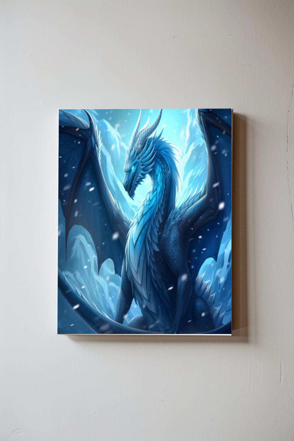 Blue Frost Dragon Matte Canvas Prints MysMuse - Premium Matte Canvas Prints from MysMuse - Just $41.99! Shop now at Mysterious Muse