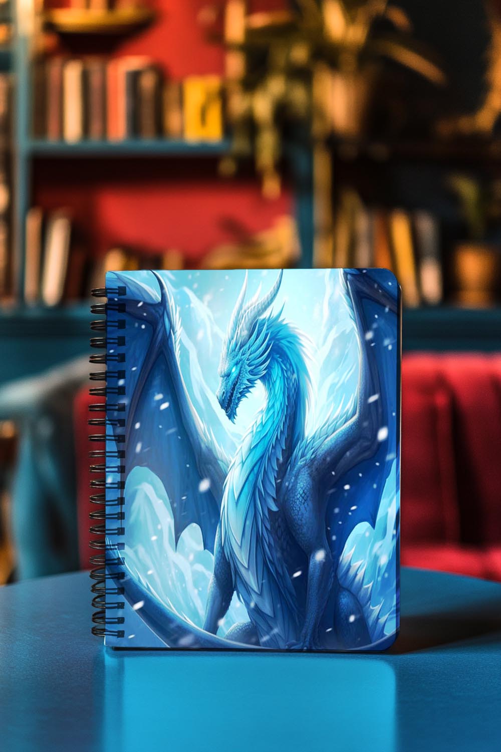 Blue Frost Dragon Spiral Notebook MysMuse - Premium Spiral Notebook from MysMuse - Just $14.99! Shop now at Mysterious Muse