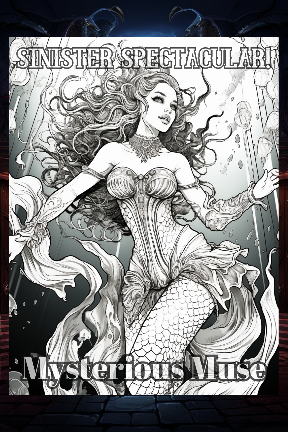 Sinister Spectacular!: Scary Sideshow Creatures and Circus Coloring book(Digital Download) - Premium Coloring Book from Mysterious Muse - Just $3! Shop now at Mysterious Muse