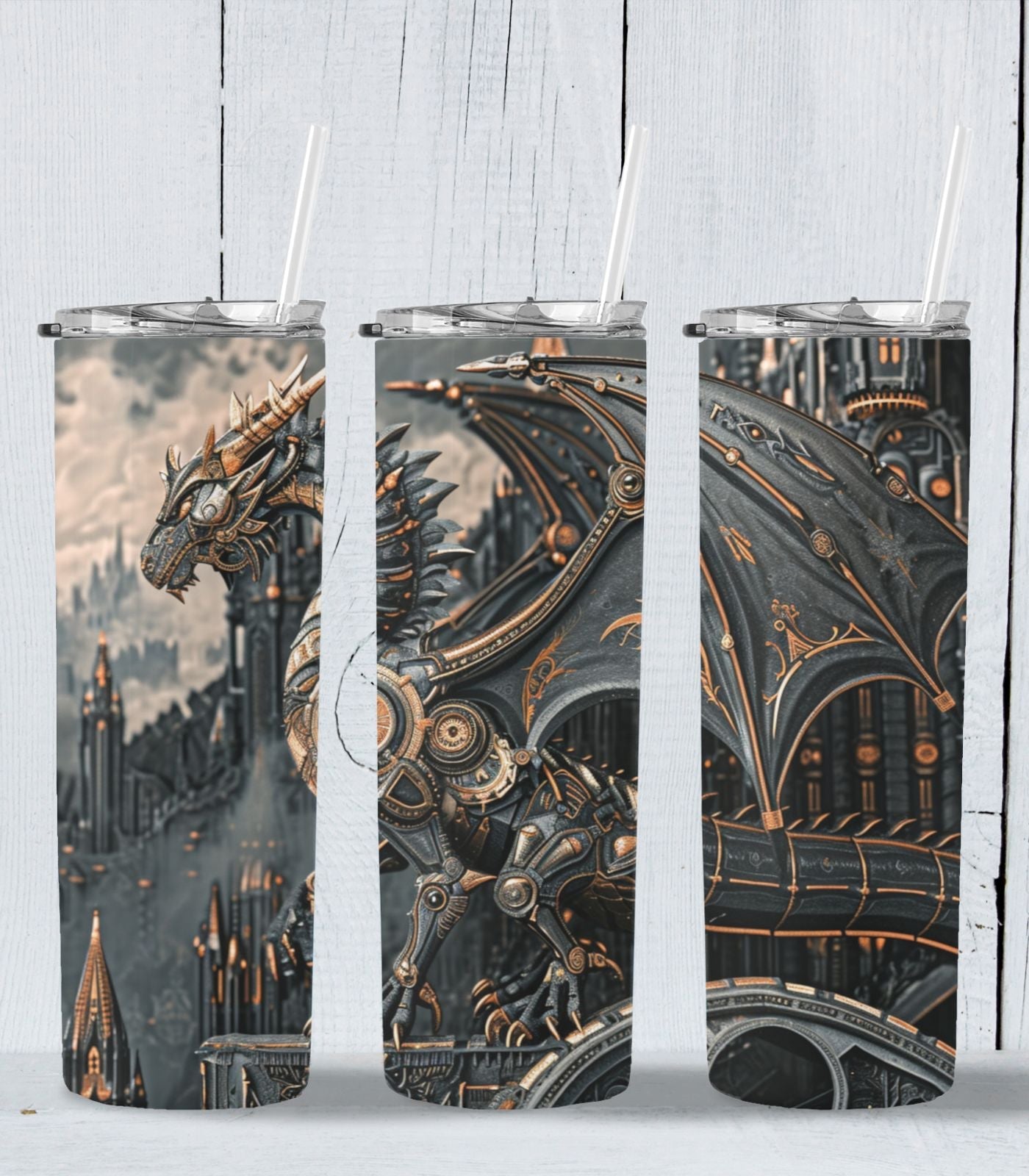 Clockwork Wyvern Steel Tumbler MysMuse - Premium Tumbler from MysMuse - Just $37.95! Shop now at Mysterious Muse