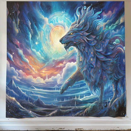 Cosmic Wolf Hanging Wall Tapestries MysMuse - Premium Hanging Wall Tapestries from MysMuse - Just $25.99! Shop now at Mysterious Muse