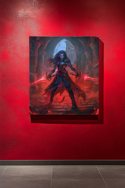 Crimson Shadowblade Matte Canvas Prints MysMuse - Premium Matte Canvas Prints from MysMuse - Just $41.99! Shop now at Mysterious Muse