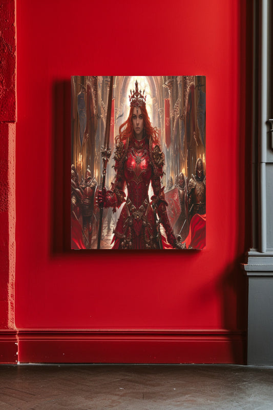 Crimson Valkyrie Queen Matte Canvas Prints MysMuse - Premium Matte Canvas Prints from MysMuse - Just $41.99! Shop now at Mysterious Muse