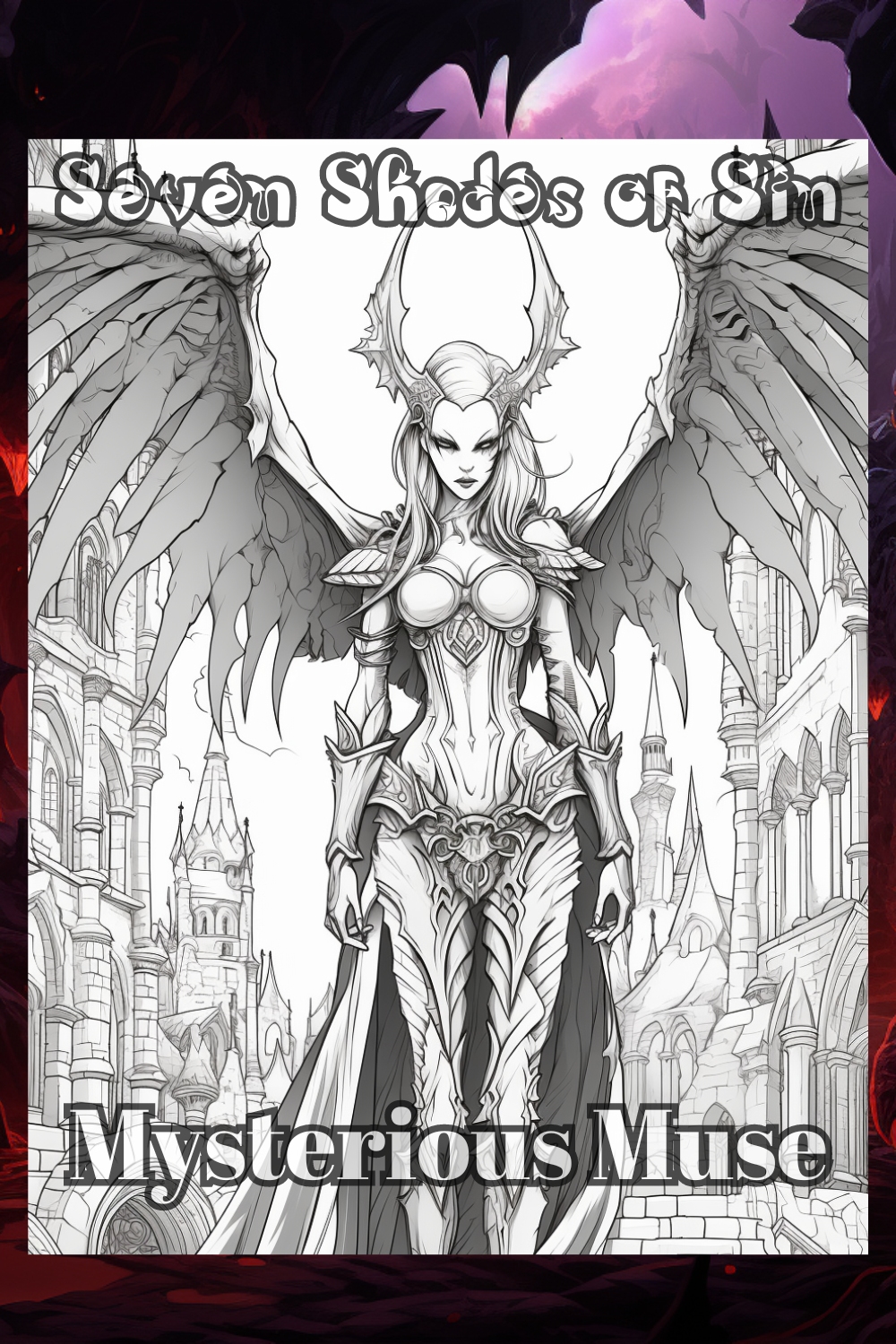 Seven Shades of Sin: Scary Demonic Creatures and Angels Coloring Book - Premium Coloring Book from Mysterious Muse - Just $3! Shop now at Mysterious Muse