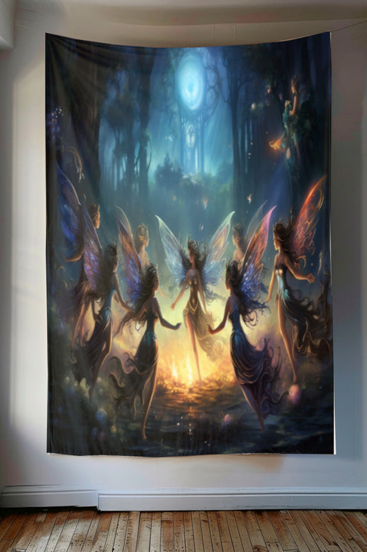 Dark Sprite Dance Decorative Wall Tapestry MysMuse - Premium Decorative Wall Tapestry from MysMuse - Just $25.99! Shop now at Mysterious Muse