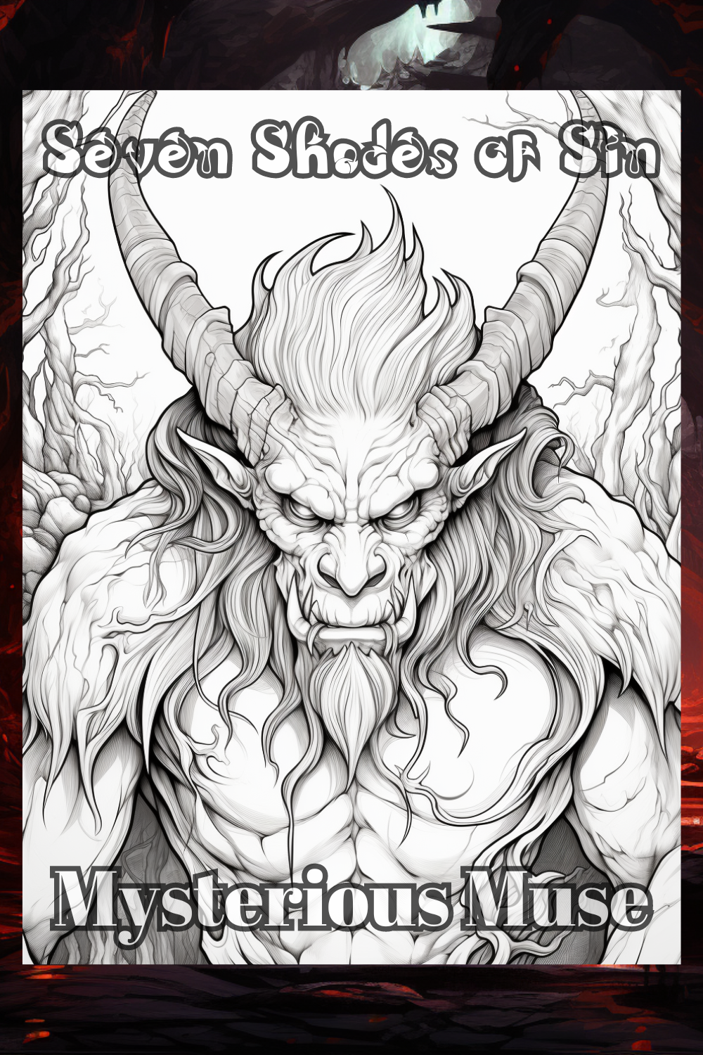 Seven Shades of Sin: Scary Demonic Creatures and Angels Coloring Book - Premium Coloring Book from Mysterious Muse - Just $3! Shop now at Mysterious Muse