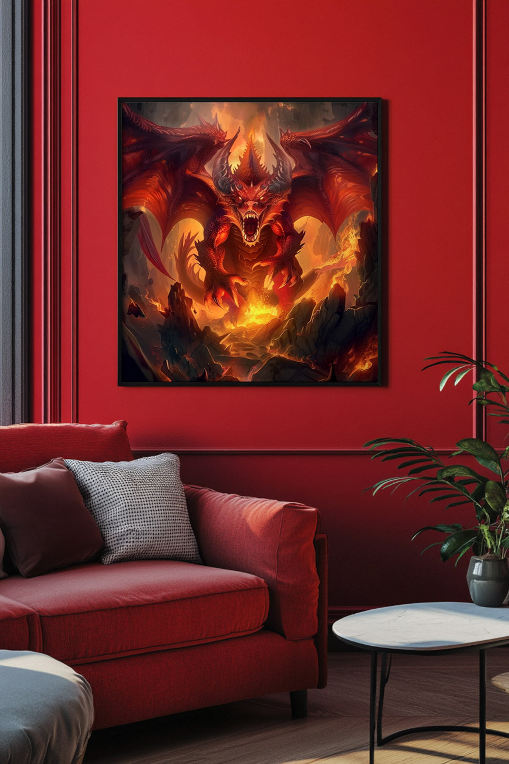 Dragon’s Inferno Matte Vertical Posters MysMuse. - Premium Matte Vertical Posters from MysMuse - Just $16.95! Shop now at Mysterious Muse