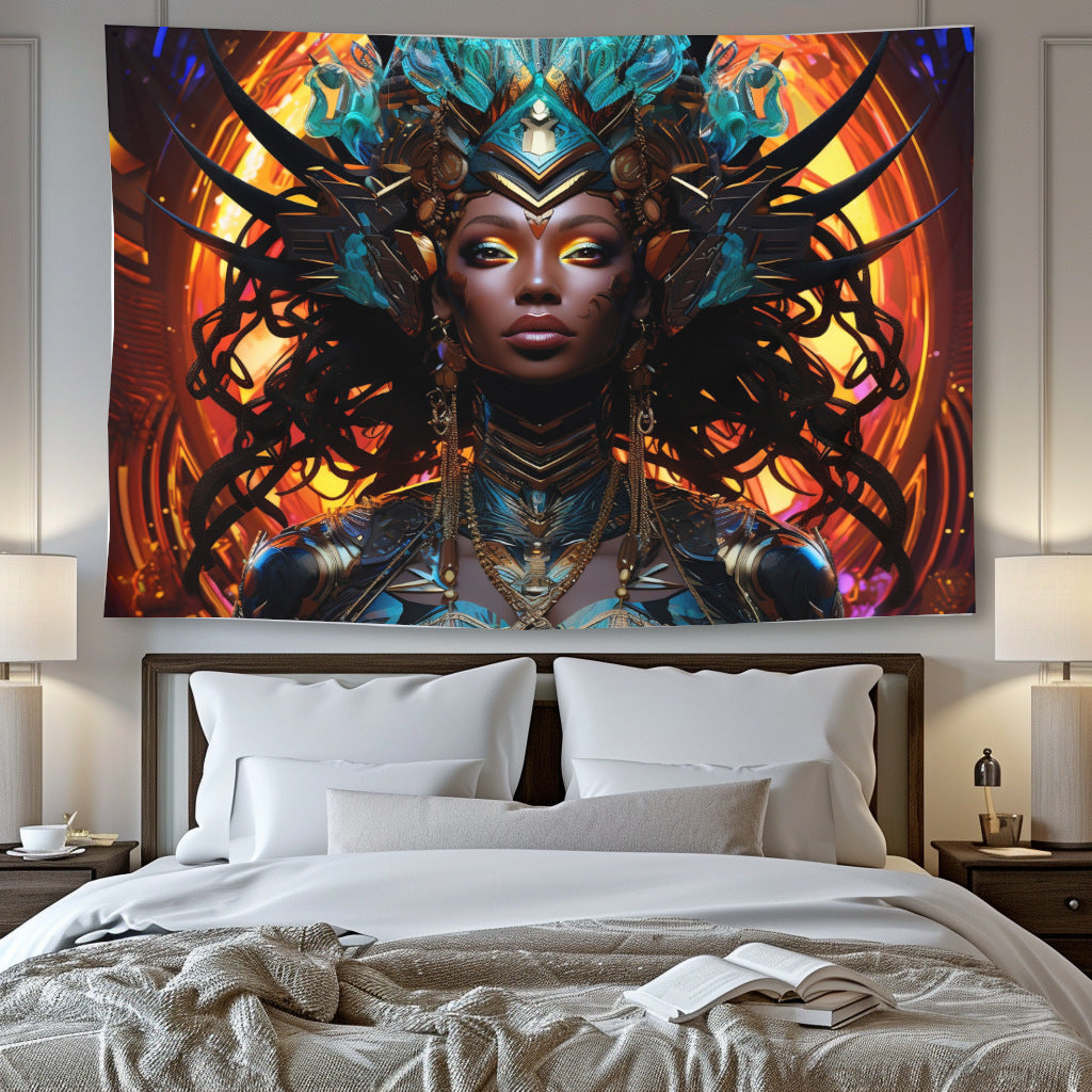 Ebon Empress Hanging Wall Tapestries MysMuse - Premium Hanging Wall Tapestries from MysMuse - Just $25.99! Shop now at Mysterious Muse