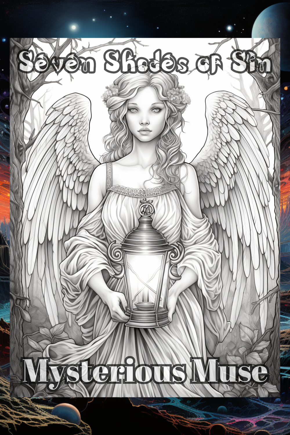 Seven Shades of Sin: Scary Demonic Creatures and Angels Coloring Book - Premium Coloring Book from Mysterious Muse - Just $3! Shop now at Mysterious Muse