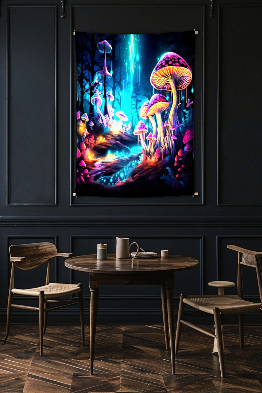 Luminous Mushrooms Decorative Wall Tapestry MysMuse - Premium Decorative Wall Tapestry from MysMuse - Just $25.99! Shop now at Mysterious Muse