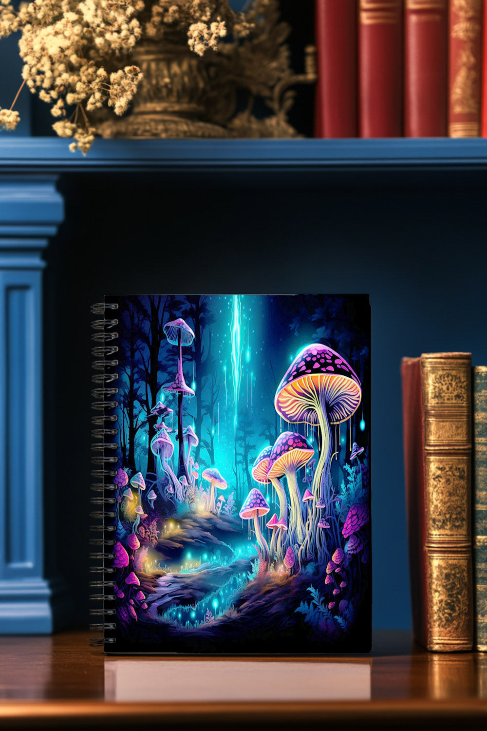 Luminous Mushroom Spiral Notebook MysMuse - Premium Spiral Notebook from MysMuse - Just $14.99! Shop now at Mysterious Muse