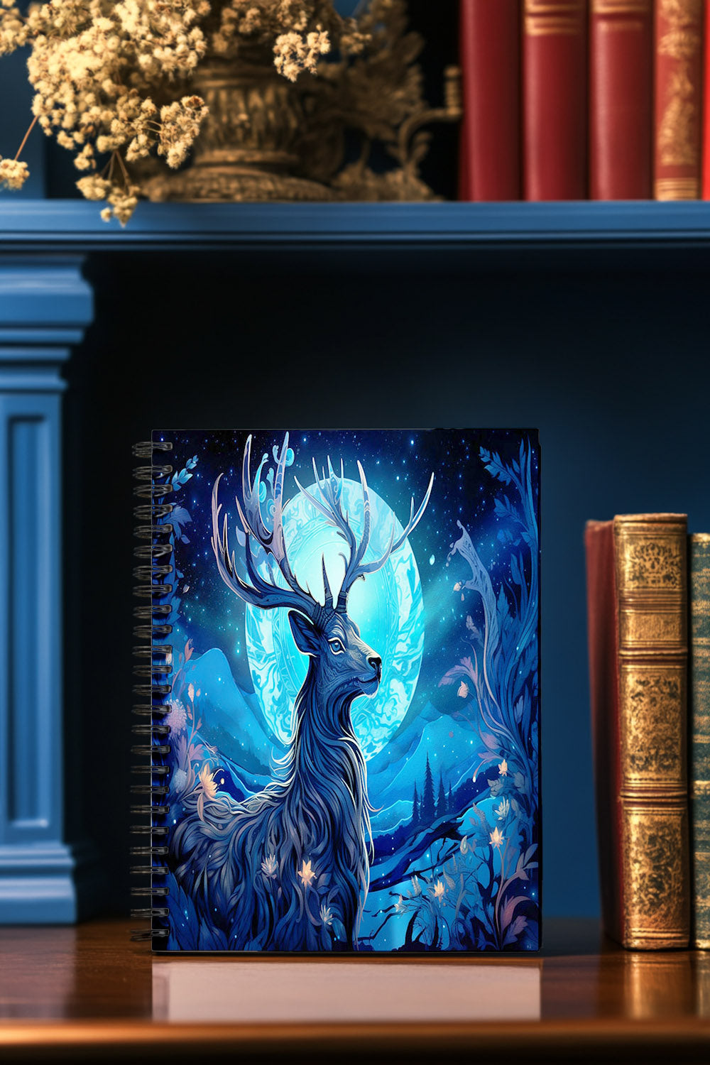 Lunar Majesty Deer Spiral Notebook MysMuse - Premium Spiral Notebook from MysMuse - Just $14.99! Shop now at Mysterious Muse