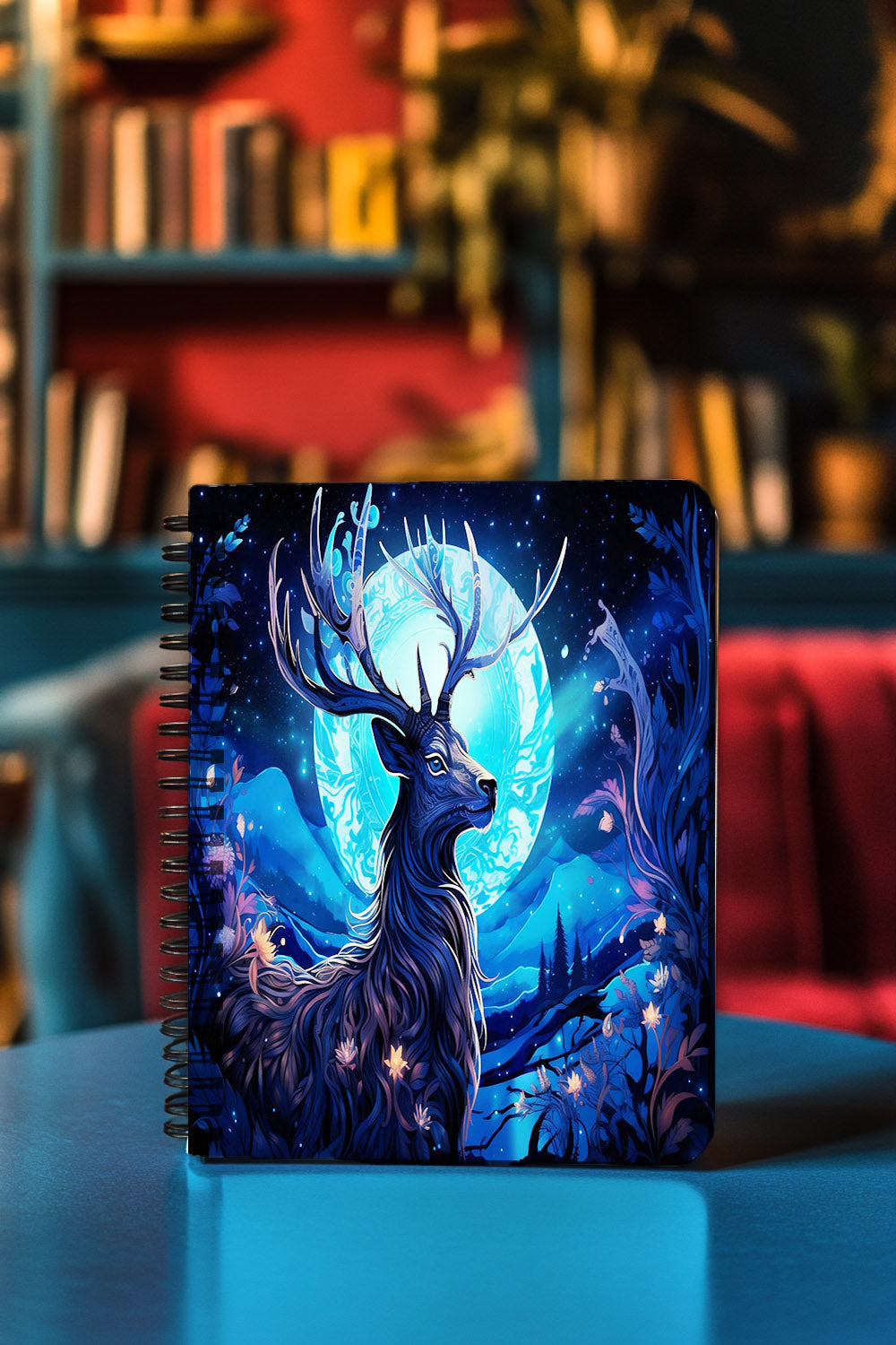 Lunar Majesty Deer Spiral Notebook MysMuse - Premium Spiral Notebook from MysMuse - Just $14.99! Shop now at Mysterious Muse