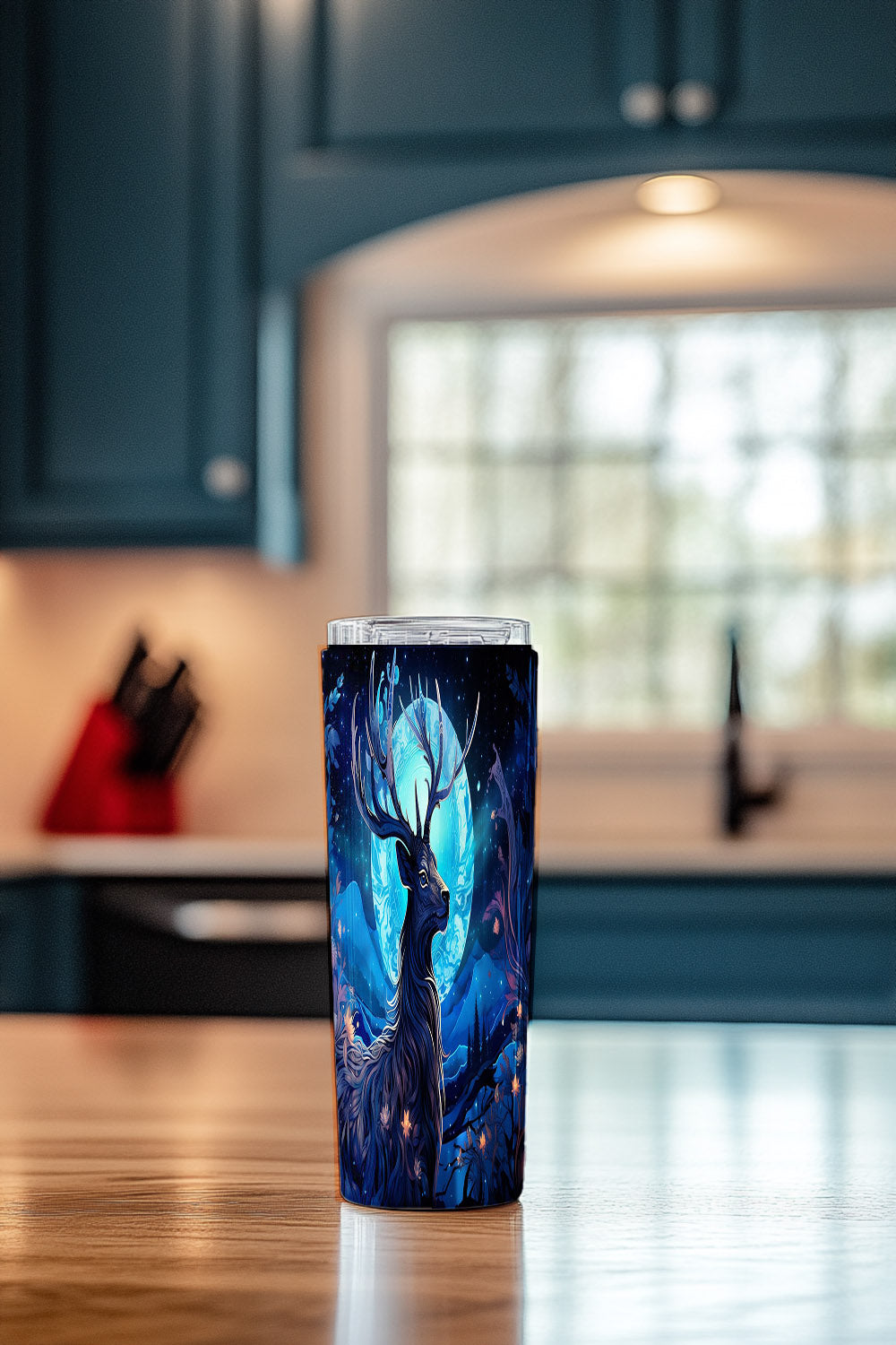 Lunar Majesty Deer Steel Tumbler Drinkware MysMuse - Premium Tumbler from MysMuse - Just $37.95! Shop now at Mysterious Muse