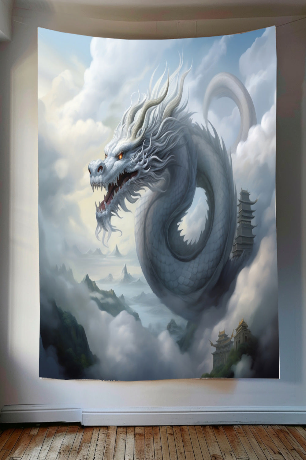 Mystical Mist Dragon Decorative Wall Tapestry MysMuse - Premium Decorative Wall Tapestry from MysMuse - Just $25.99! Shop now at Mysterious Muse