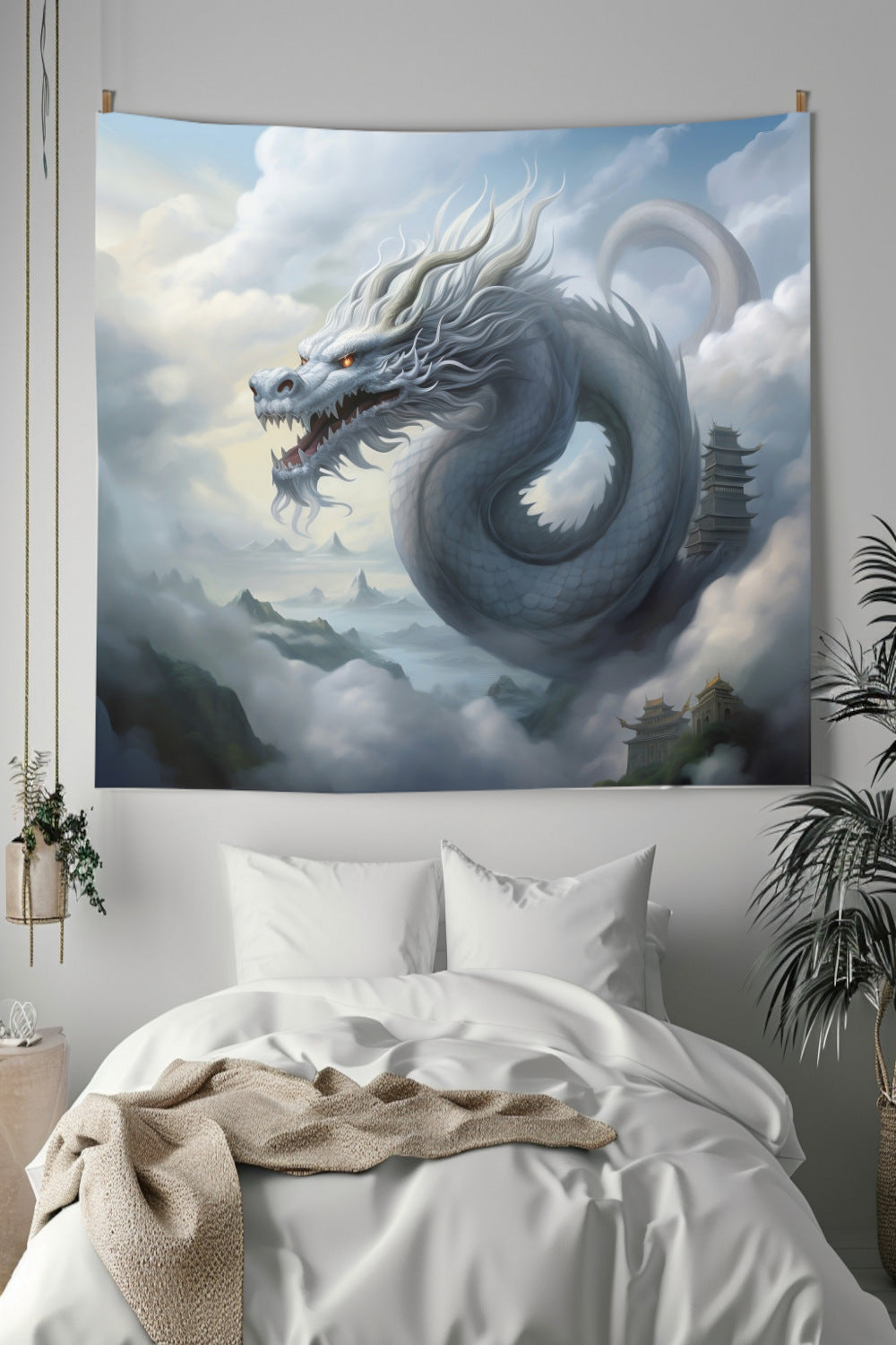 Mystical Mist Dragon Decorative Wall Tapestry MysMuse - Premium Decorative Wall Tapestry from MysMuse - Just $25.99! Shop now at Mysterious Muse