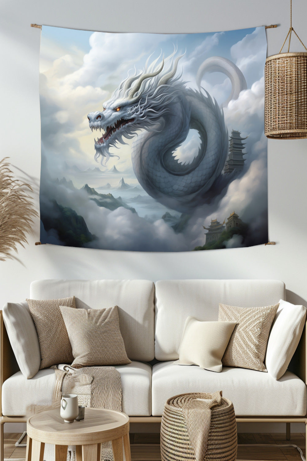 Mystical Mist Dragon Decorative Wall Tapestry MysMuse - Premium Decorative Wall Tapestry from MysMuse - Just $25.99! Shop now at Mysterious Muse