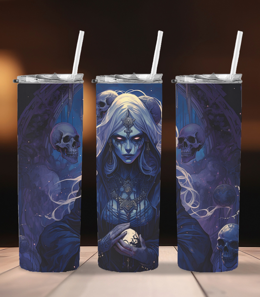 Navy Necromancer Steel Tumbler MysMuse - Premium Tumbler from MysMuse - Just $37.75! Shop now at Mysterious Muse