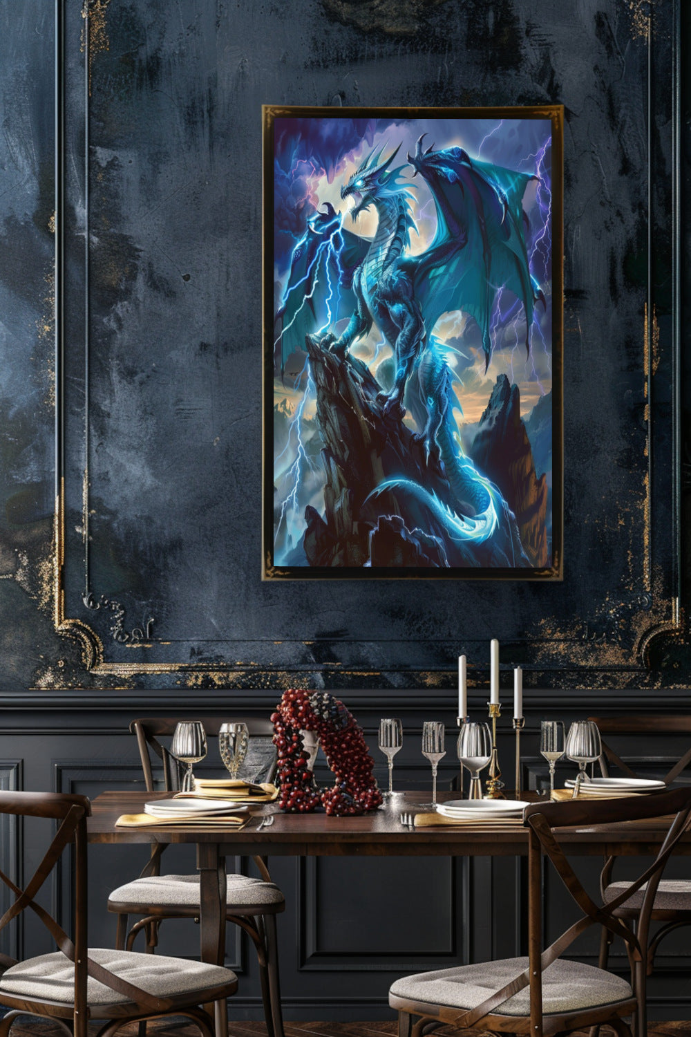 Thunder Dragon’s Throne Matte Vertical Posters MysMuse. - Premium Matte Vertical Posters from MysMuse - Just $16.95! Shop now at Mysterious Muse