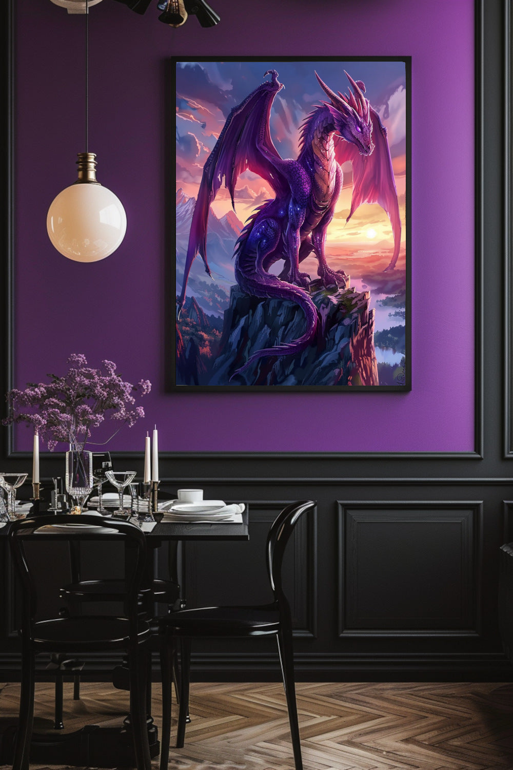 Dusk Dragon Matte Vertical Posters MysMuse. - Premium Matte Vertical Posters from MysMuse - Just $16.95! Shop now at Mysterious Muse