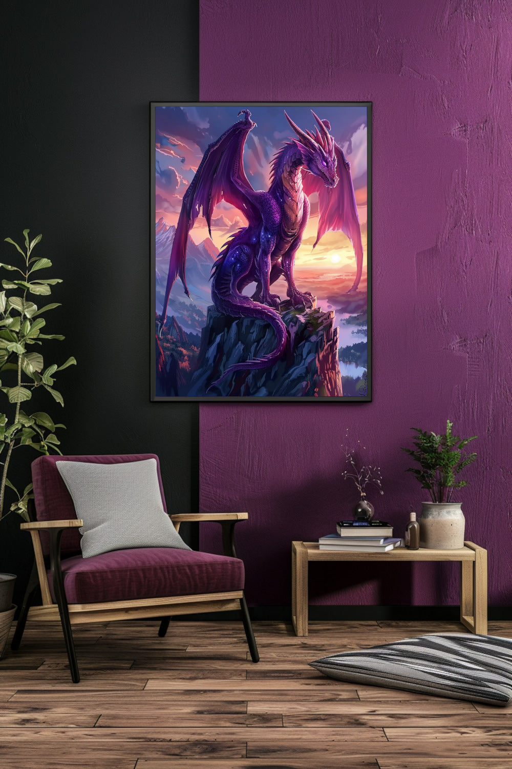 Dusk Dragon Matte Vertical Posters MysMuse. - Premium Matte Vertical Posters from MysMuse - Just $16.95! Shop now at Mysterious Muse