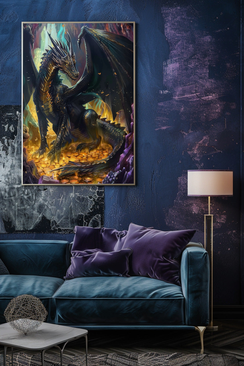 Black Dragon’s Treasure Matte Vertical Posters MysMuse. - Premium Matte Vertical Posters from MysMuse - Just $16.95! Shop now at Mysterious Muse