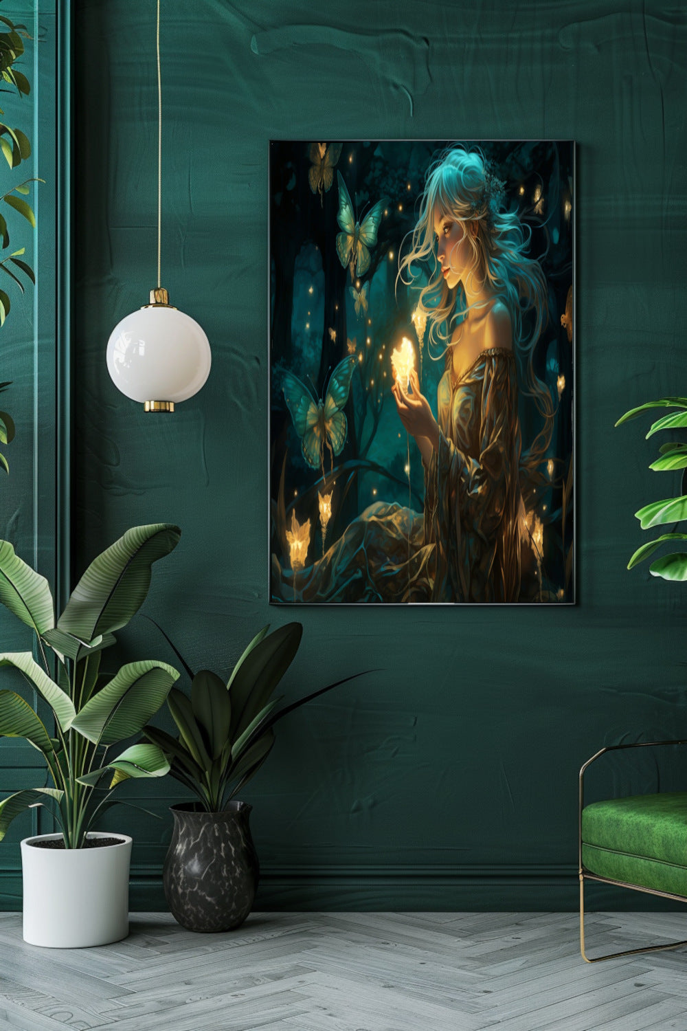 Emerald Glade Enchantress Matte Vertical Posters MysMuse - Premium Matte Vertical Posters from MysMuse - Just $16.95! Shop now at Mysterious Muse