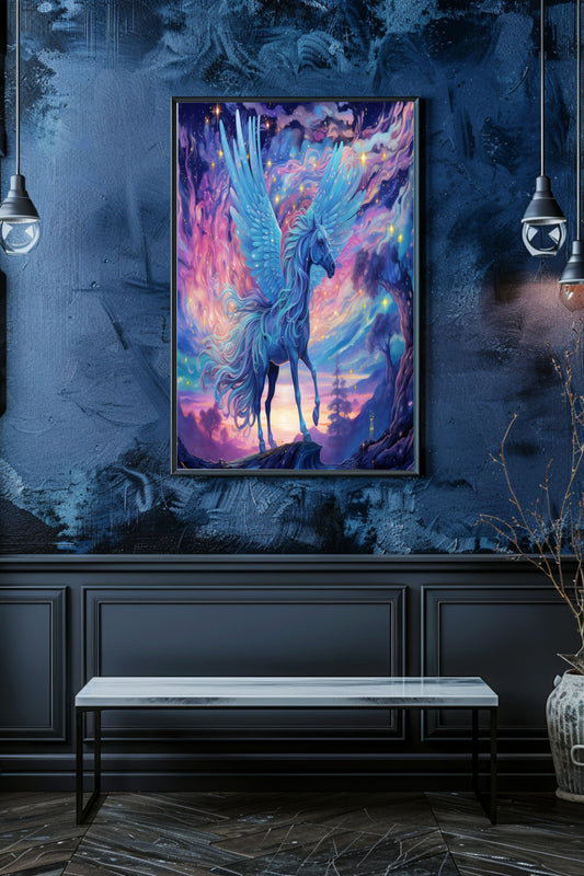 Celestial Pegasus Matte Vertical Posters MysMuse. - Premium Matte Vertical Posters from MysMuse - Just $16.95! Shop now at Mysterious Muse