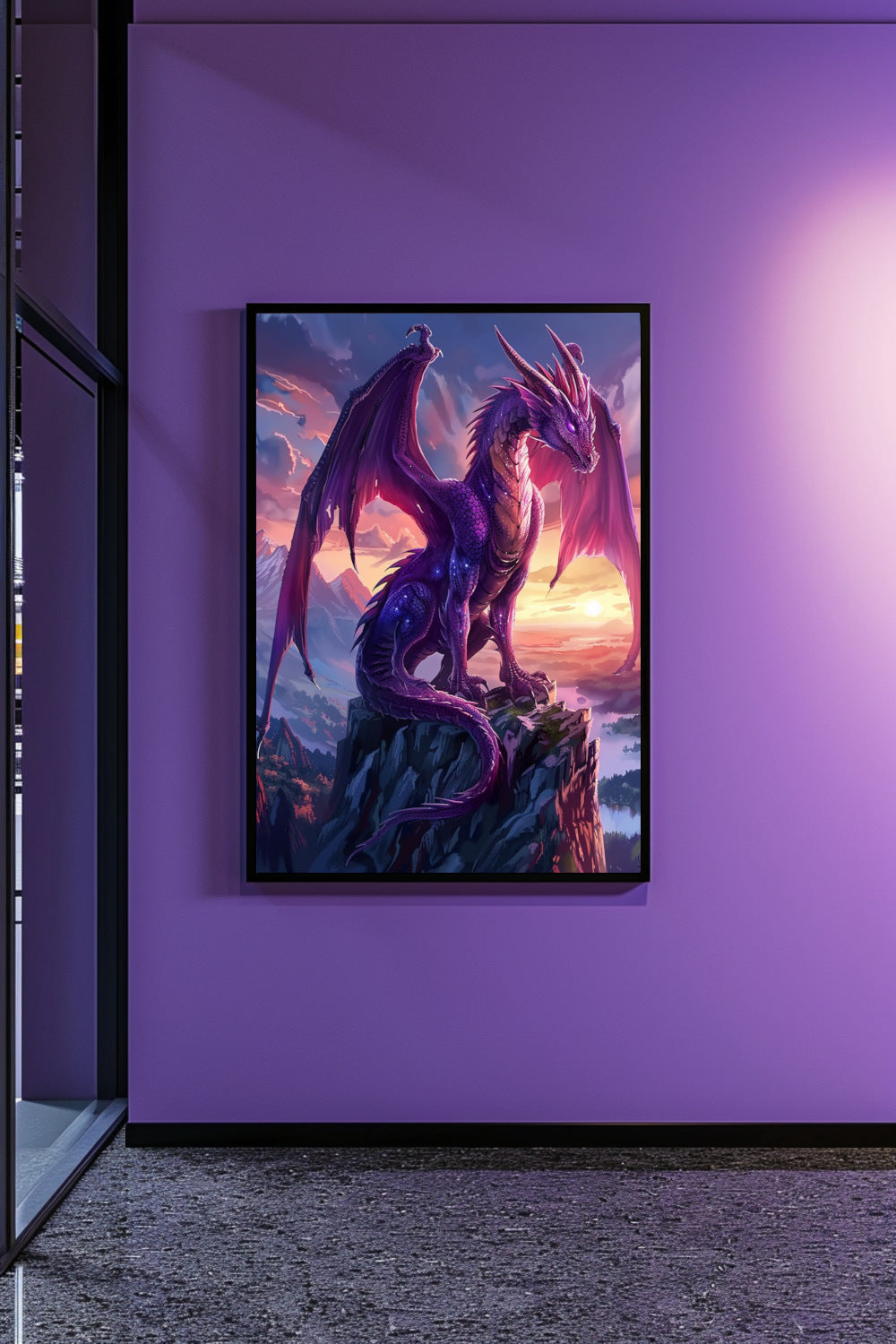 Dusk Dragon Matte Vertical Posters MysMuse. - Premium Matte Vertical Posters from MysMuse - Just $16.95! Shop now at Mysterious Muse