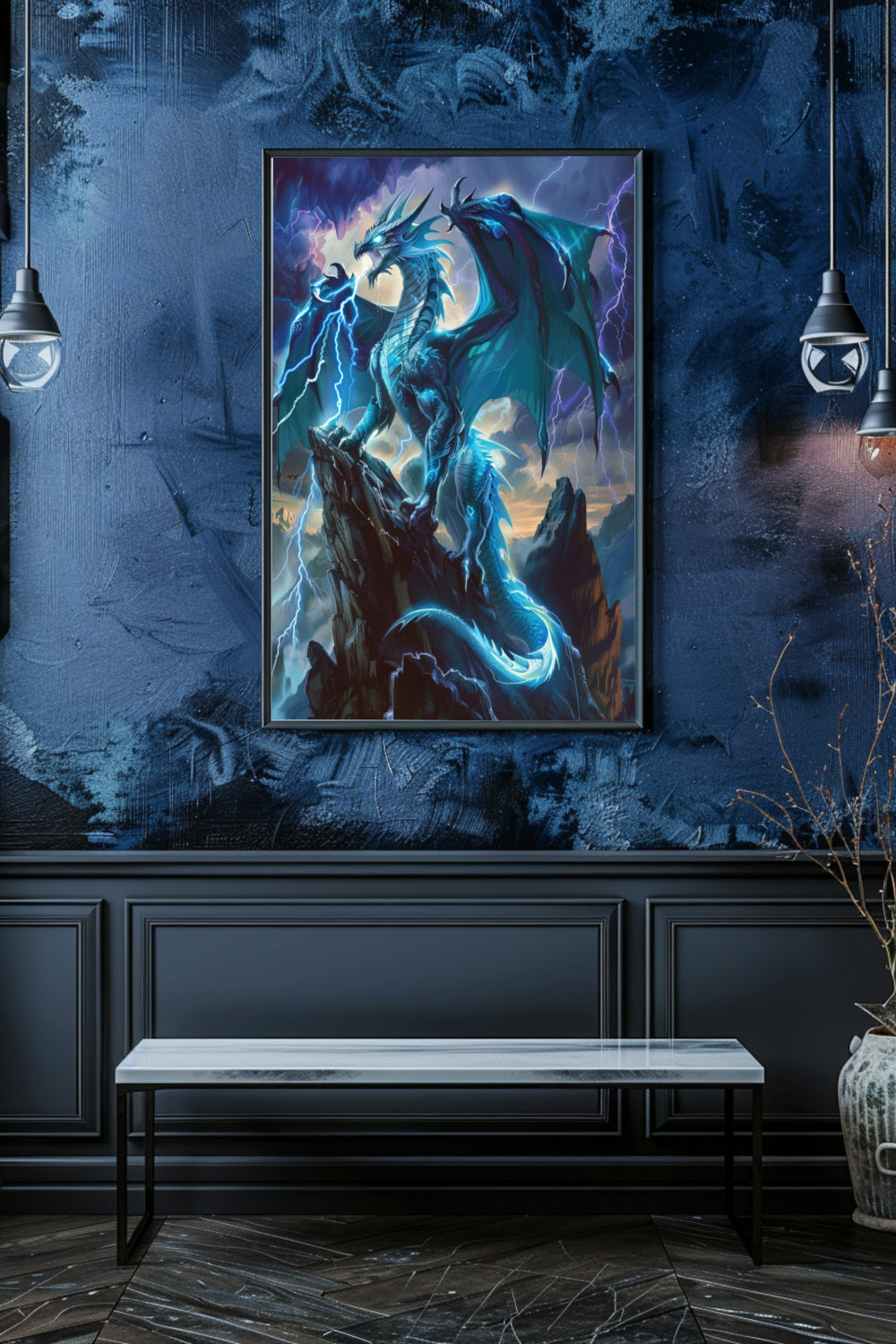 Thunder Dragon’s Throne Matte Vertical Posters MysMuse. - Premium Matte Vertical Posters from MysMuse - Just $16.95! Shop now at Mysterious Muse