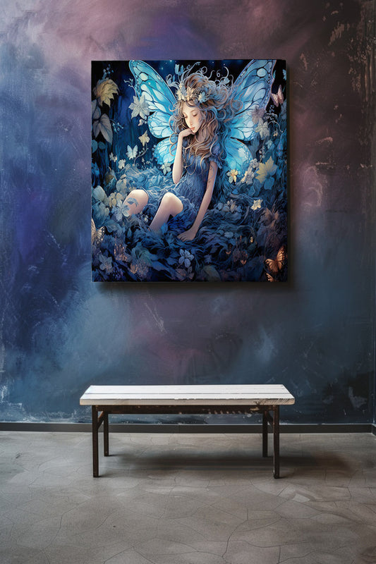 Sapphire Fairy Solace Matte Canvas Prints MysMuse - Premium Matte Canvas Prints from MysMuse - Just $41.99! Shop now at Mysterious Muse