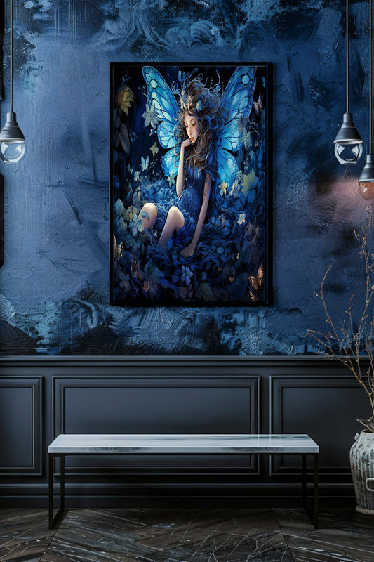 Sapphire Fairy Solace Matte Vertical Posters MysMuse. - Premium Matte Vertical Posters from MysMuse - Just $16.95! Shop now at Mysterious Muse