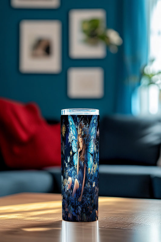 Sapphire Fairy Solace Steel Tumbler Drinkware MysMuse - Premium Tumbler from MysMuse - Just $37.95! Shop now at Mysterious Muse