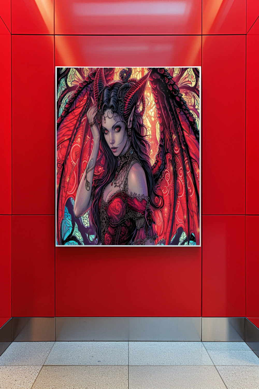 Scarlet Succubus Matte Vertical Posters MysMuse - Premium Matte Vertical Posters from MysMuse - Just $16.95! Shop now at Mysterious Muse