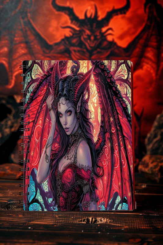 Scarlet Succubus Spiral Notebook MysMuse - Premium Spiral Notebook from MysMuse - Just $14.99! Shop now at Mysterious Muse