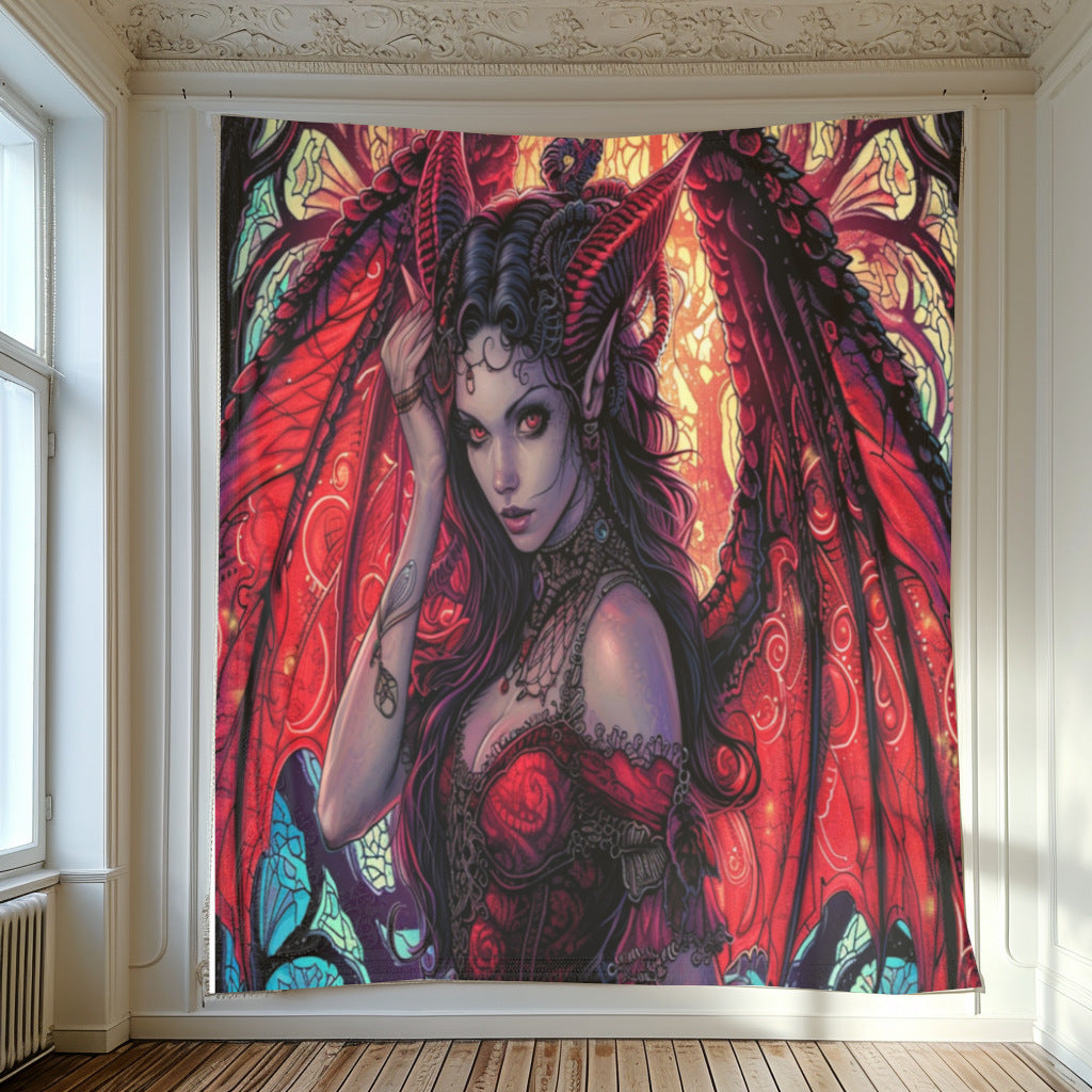 Scarlet Succubus Hanging Wall Tapestries MysMuse - Premium Home Decor from Printify - Just $25.99! Shop now at Mysterious Muse