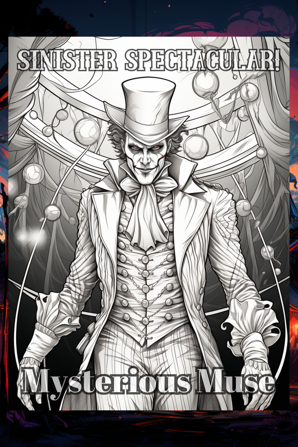 Sinister Spectacular!: Scary Sideshow Creatures and Circus Coloring book(Digital Download) - Premium Coloring Book from Mysterious Muse - Just $3! Shop now at Mysterious Muse