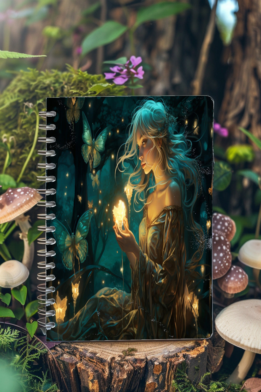 Emerald Glade Enchantress Spiral Notebook MysMuse - Premium Spiral Notebook from MysMuse - Just $14.99! Shop now at Mysterious Muse