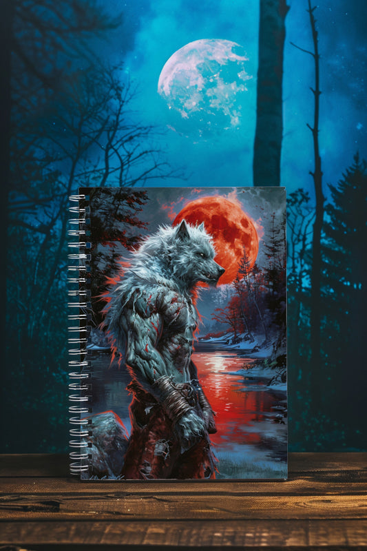 Blood Moon Lycanthrope Spiral Notebook MysMuse - Premium Spiral Notebook from MysMuse - Just $14.99! Shop now at Mysterious Muse