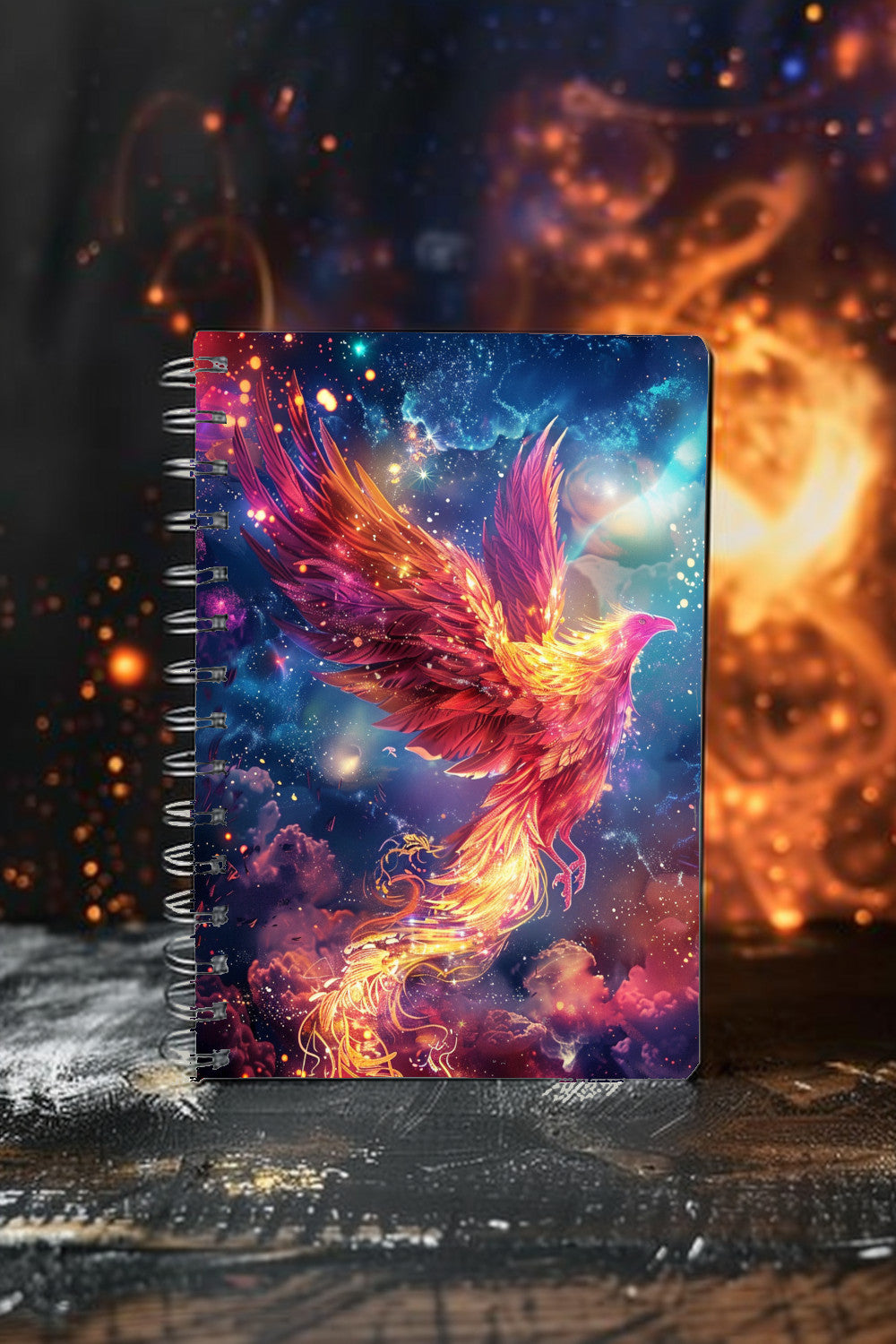 Astral Phoenix Spiral Notebook MysMuse - Premium Spiral Notebook from MysMuse - Just $14.99! Shop now at Mysterious Muse