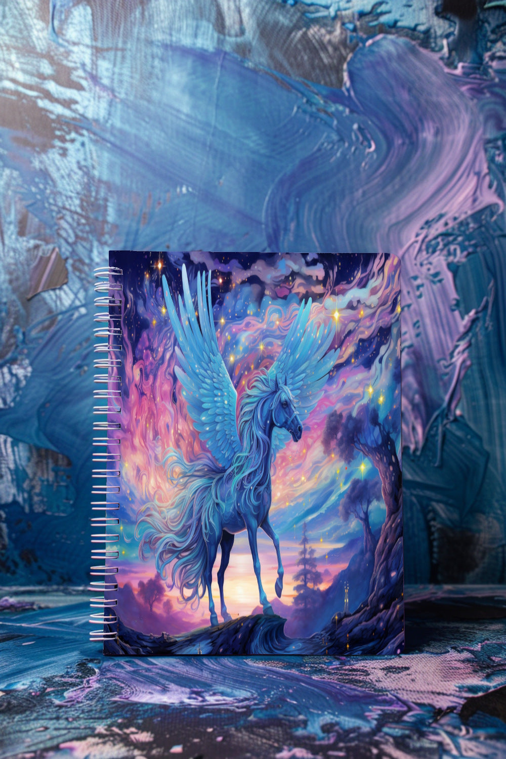 Celestial Pegasus Spiral Notebook MysMuse - Premium Spiral Notebook from MysMuse - Just $14.99! Shop now at Mysterious Muse