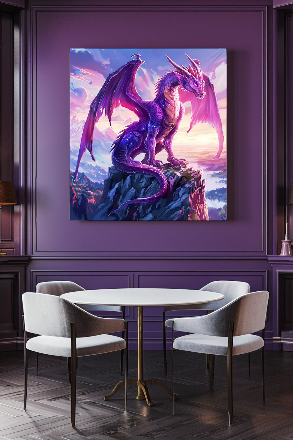 Dusk Dragon Decorative Wall Tapestry MysMuse - Premium Decorative Wall Tapestry from MysMuse - Just $26.99! Shop now at Mysterious Muse